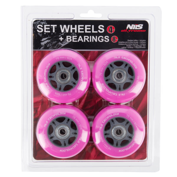 Pu 76x24 82a (4szt.) rÓŻowe + abec-7 (8szt.) zestaw nils extreme