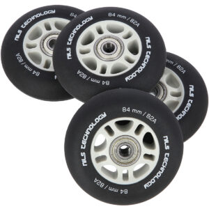 Pu 84x24 82a czarne matowe (4 szt.) + abec-9 chrome (8 szt.) zestaw nils extreme