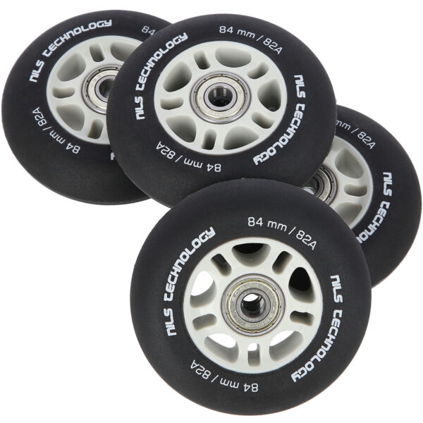 Pu 84x24 82a czarne matowe (4 szt.) + abec-9 chrome (8 szt.) zestaw nils extreme