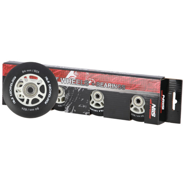 Pu 84x24 82a czarne matowe (4 szt.) + abec-9 chrome (8 szt.) zestaw nils extreme