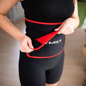 Br163 pas na brzuch wyszczuplajĄcy black-red one size hms
