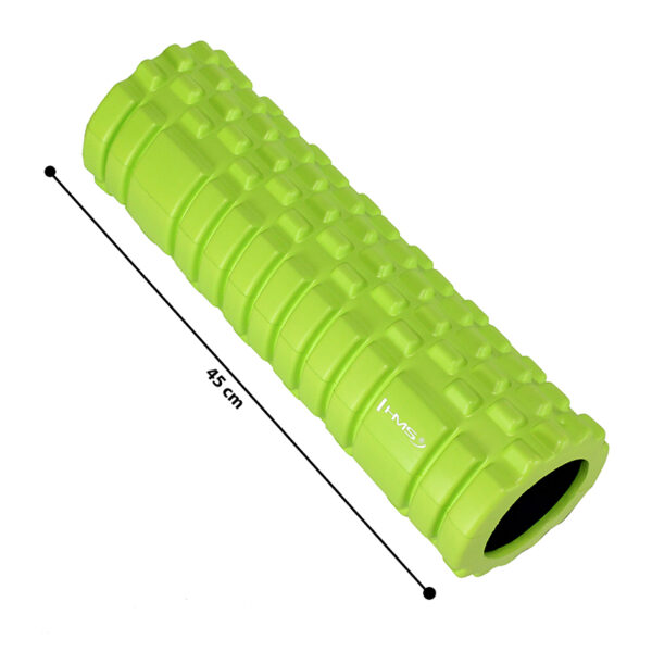 Fs102 green 45 cm waŁek fitness/roller hms