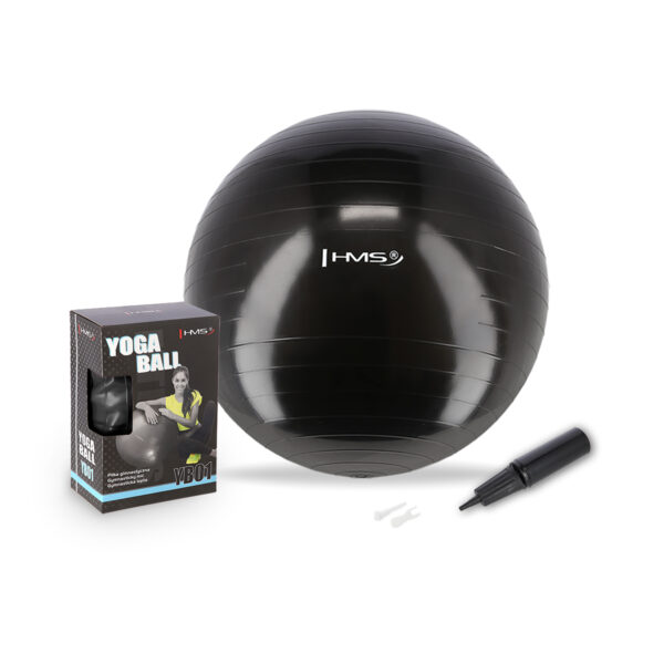 Yb01 new 75cm black piŁka gimnastyczna hms