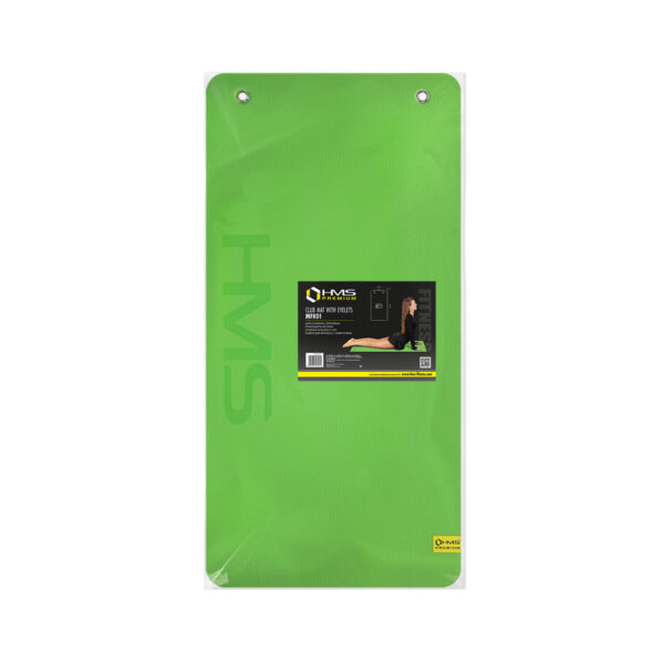 Mfk01 green-black mata fitness klubowa z otworami hms premium