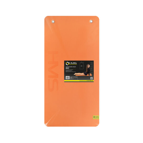 Mfk01 orange-black mata fitness klubowa z otworami hms premium