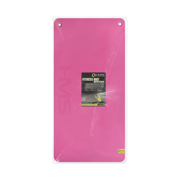 Mfk02 pink-black mata fitness klubowa z otworami hms premium