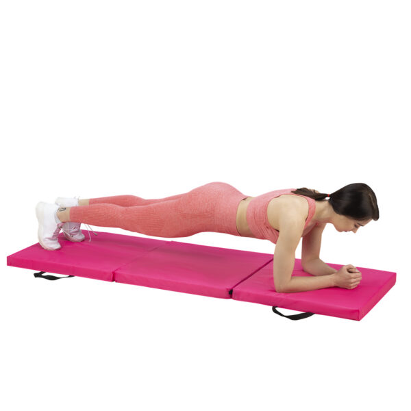 Mgs02 pink materac gimnastyczny skŁadany 1800x600mm hms premium