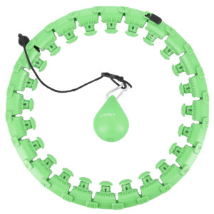 Hhw01 hula hop green z wypustkami i obciĄŻnikiem hms