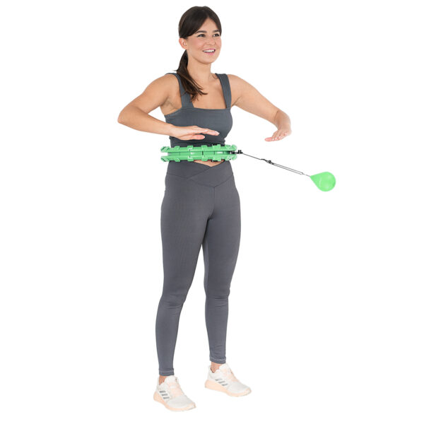Hhw01 hula hop green z wypustkami i obciĄŻnikiem hms