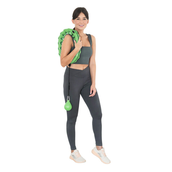 Hhw01 hula hop green z wypustkami i obciĄŻnikiem hms