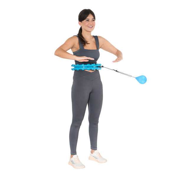 Hhw01 hula hop blue z wypustkami i obciĄŻnikiem hms