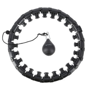 Hhw01 hula hop black z wypustkami i obciĄŻnikiem hms