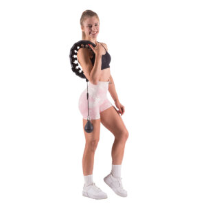 Hhw01 hula hop black z wypustkami i obciĄŻnikiem hms