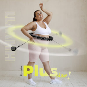 Hhw11 plus size hula hop black z wypustkami i obciĄŻnikiem hms