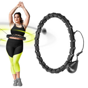 Hhw11 plus size hula hop black z wypustkami i obciĄŻnikiem hms