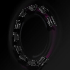 Hhw11 plus size hula hop black z wypustkami i obciĄŻnikiem hms