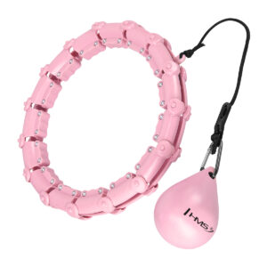 Hhw11 plus size hula hop light pink z wypustkami i obciĄŻnikiem hms