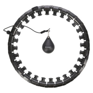 Hhw12 plus size hula hop black z wypustkami i obciĄŻnikiem hms