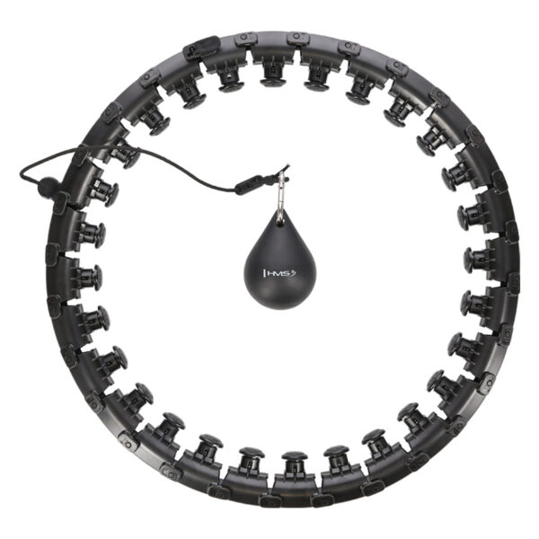 Hhw12 plus size hula hop black z wypustkami i obciĄŻnikiem hms Hhw12 plus size hula hop black z wypustkami i obciĄŻnikiem hms