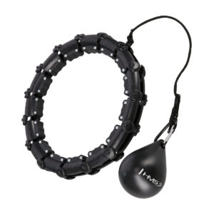 Hhw02 hula hop black z wypustkami i obciĄŻnikiem hms