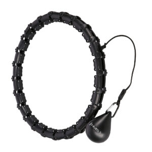 Hhw02 hula hop black z wypustkami i obciĄŻnikiem hms