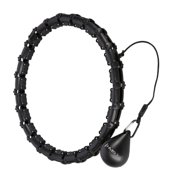 Hhw02 hula hop black z wypustkami i obciĄŻnikiem hms