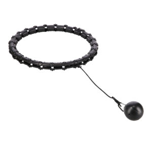 Hhw02 hula hop black z wypustkami i obciĄŻnikiem hms
