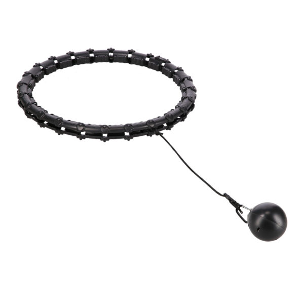 Hhw02 hula hop black z wypustkami i obciĄŻnikiem hms