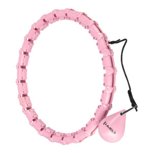 Hhw02 hula hop light pink z wypustkami i obciĄŻnikiem hms