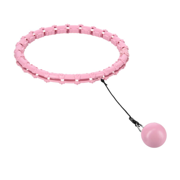 Hhw02 hula hop light pink z wypustkami i obciĄŻnikiem hms