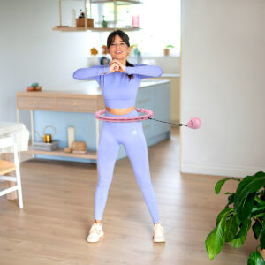 Hhw02 hula hop light pink z wypustkami i obciĄŻnikiem hms