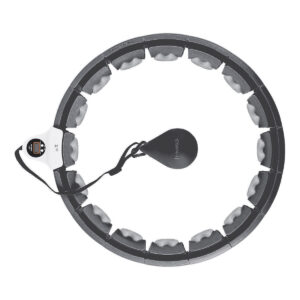 Hhw06 hula hop black z wypustkami i obciĄŻnikiem + licznik hms