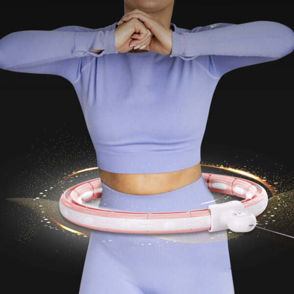 Hhm15 hula hop pink z magnesem i obciĄŻnikiem + licznik hms