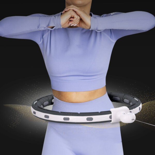 Hhm15 hula hop black z magnesem i obciĄŻnikiem + licznik hms