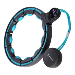 Hhm17 hula hop black/turquoise z magnesami i obciĄŻnikiem + licznik hms
