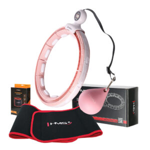Zestaw hula hop magnetyczny pink hhm15 z licznikiem hms + pas wyszczuplajĄcy br163 red