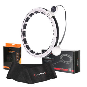 Zestaw hula hop magnetyczny white hhm16 z licznikiem hms + pas wyszczuplajĄcy br163 black