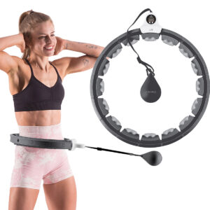 Zestaw hula hop hhw06 black z piŁkĄ grawitacyjnĄ i licznikiem hms + pas br163 black plus size