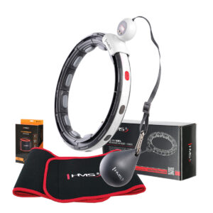 Zestaw hula hop magnetyczny black hhm15 z licznikiem hms + pas wyszczuplajĄcy br163 red