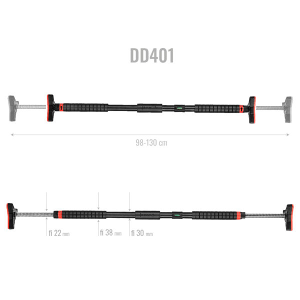 Dd401 drĄŻek rozporowy z poziomicĄ 98-130 cm hms