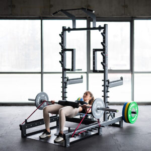 Smp01 stojak multifunkcyjny z platformĄ do podnoszenia ciĘŻarÓw i hip thrust commercial hms