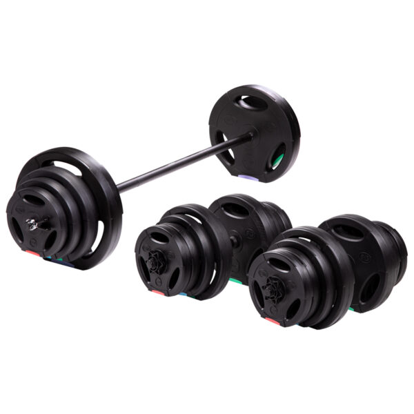 Sgsp60 set sztanga i sztangielki kompozyt 62 kg hms