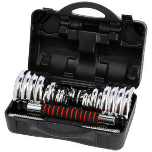 Stc30 sztangielki regulowane w walizce chromowane 30kg hms