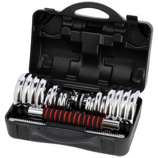 Stc30 sztangielki regulowane w walizce chromowane 30kg hms