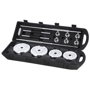 Stc50 sztangielki regulowane w walizce chromowane 50kg hms