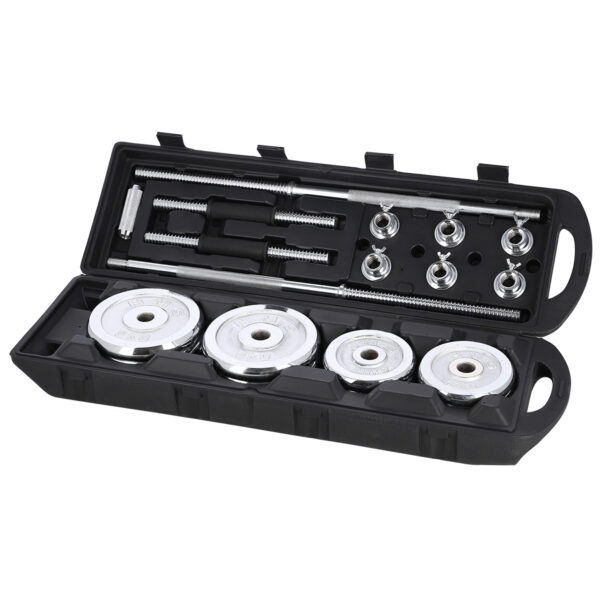 Stc50 sztangielki regulowane w walizce chromowane 50kg hms