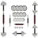 Stc21 sztangielki regulowane w walizce chromowane 20kg hms