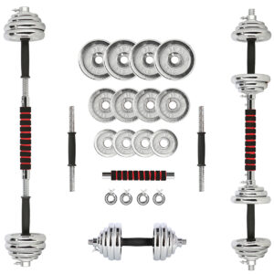 Stc21 sztangielki regulowane w walizce chromowane 20kg hms