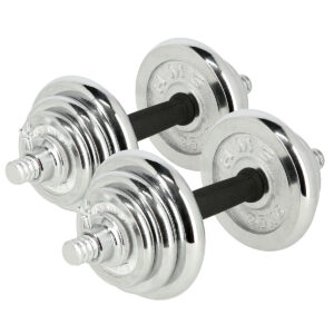 Stc21 sztangielki regulowane w walizce chromowane 20kg hms