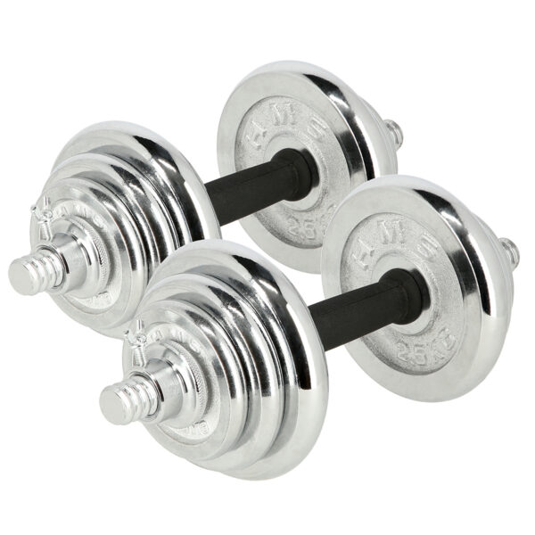 Stc21 sztangielki regulowane w walizce chromowane 20kg hms